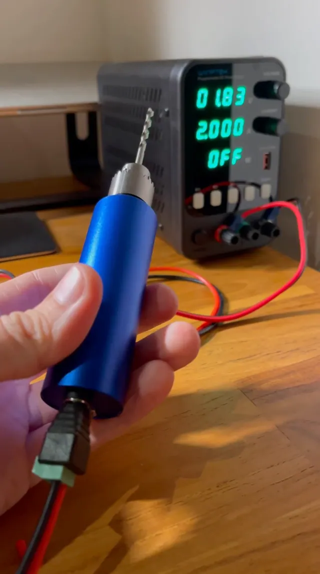 Bought a mini drill to quickly drill holes (video)