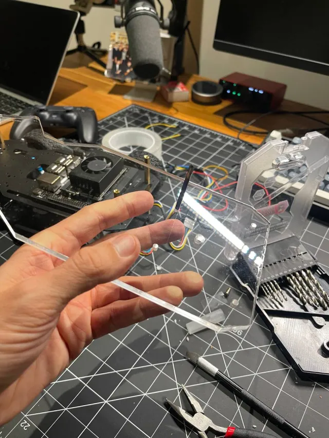 I put all the boards on the acrylic and mounted some of… (photo 2)