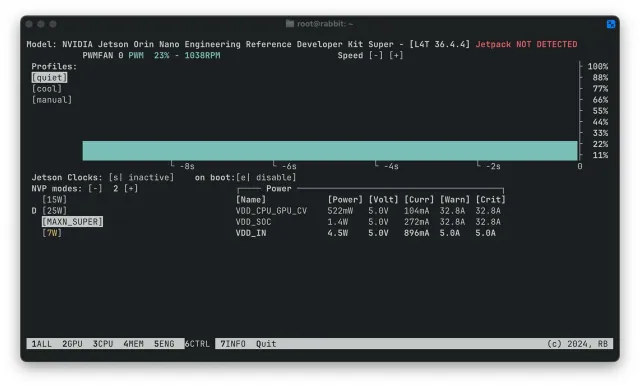 With minimal load in MAXN_SUPER power mode the consumption… (photo)