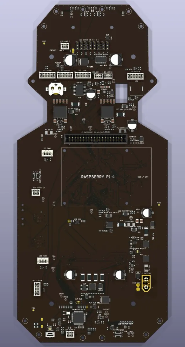 The board is fully routed: 0 unconnected, 0 DRC errors (photo 4)