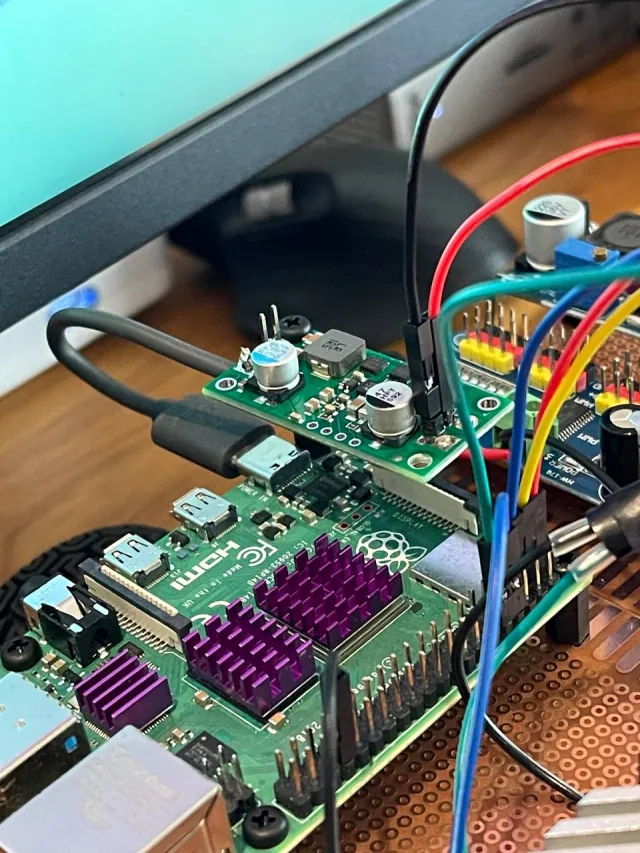 At first I thought about powering the rpi directly from… (photo)