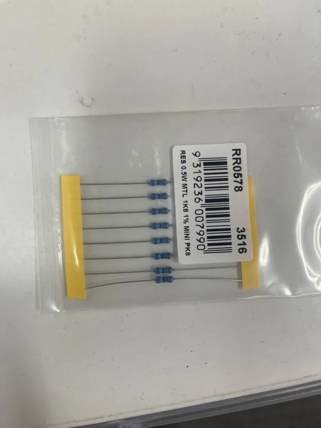 Resistors for the 5V -> 3.3V divider (photo 1)