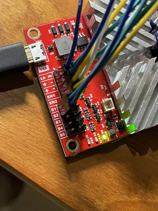 And this is the crazy roboclaw 2x30 motor controller which… (photo)