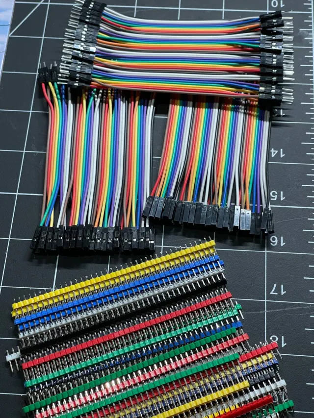Short dupont wires and colorful pins also arrived (photo)